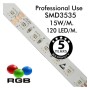XXLED LED-Streifen 24V RGB 15W/m | 120xLED/m | 10m | SMD3535 | IP20 - Detailansicht