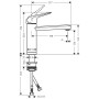 hansgrohe Focus M42 Einhebel-Küchenmischer 120, Vorfenstermontage, 1jet - Detailansicht