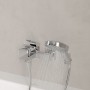 Villeroy & Boch Taro Duschgarnitur mit Brausehalter, Handbrause und Wannenarmatur - technische Ansicht