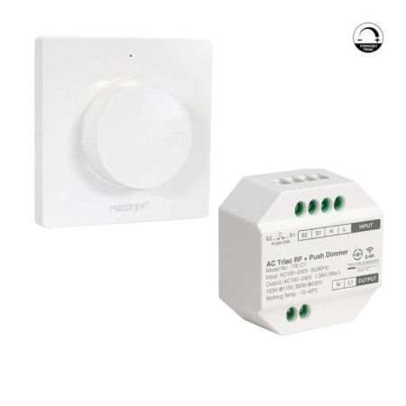 XXLED Pack TRIAC 220V RF-Dimmer + Panneau de commande à distance - 2,4GHz