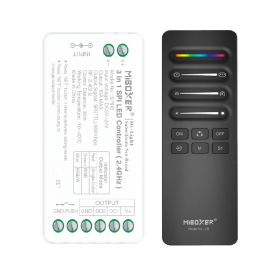 XXLED Contrôleur LED numérique SPI RGB - RGBW - RGBIC - 5-24V + Télécommande