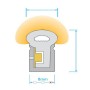 XXLED LED Neon Flex 8W 12V Rotolo 25m 8mm 3000K 4000K 6000K Blu - vista tecnica