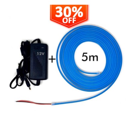 XXLED Bande LED Néon Bleue LED 6mm 12V + Alimentation