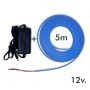 XXLED Bande LED Néon Bleue LED 6mm 12V + Alimentation - vue technique