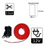 XXLED LED Stripe Neon Rot LED 6mm 12V + Stromversorgung - technische Ansicht