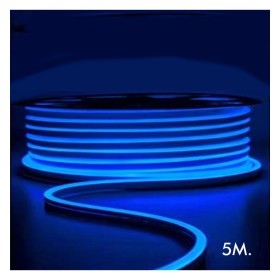 LED-Néon - 5 mètres - BLEU - 6mm LED - 12V - Coupe 2,5cm