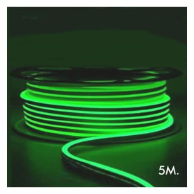 LED-Néon - 5 mètres - VERT - LED 6mm - 12V - Coupe 2,5cm