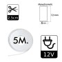 XXLED LED-Neon - 5 Meter - Lila - 6mm LED - 12V - Schnitt 2,5cm - technische Ansicht