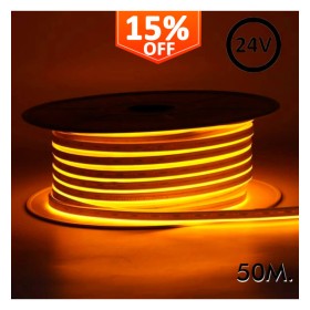 XXLED Flexibles LED-Neon 24V - 13W/m - Rolle 50m - 6x12mm - Orange