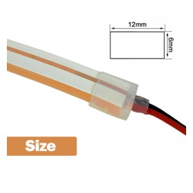 Ruban LED néon flexible 24V 13W/m – 50M – conçu pour la signalisation – 6x12mm – Découpable tous les 1cm – Orange