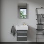 Lavabo Duravit Vero 50 cm avec 1 trou de robinet - vue détaillée