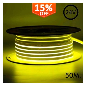 XXLED LED Neon Flex 24V - 8W/m - Rotolo 50m - 6x12mm - GIALLO