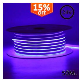 XXLED LED Neon Flex 24V - 8W/m - Rotolo 50m - 6x12mm - VIOLA