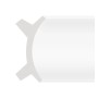 XXLED Polystyrol-Leiste - Double courbe de lumière - pour bande LED - 2 mètres