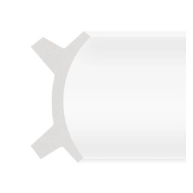 XXLED Polystyrol-Leiste - Doppellichtkurve - für LED-Streifen - 2 Meter