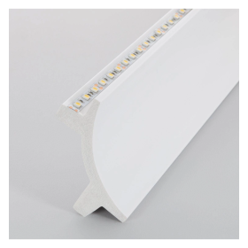 Polystyrol-Leiste - Double courbe de lumière - pour bande LED - 2 mètres