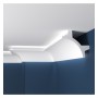 XXLED Polystyrol-Leiste - Double courbe de lumière - pour bande LED - 2 mètres - vue technique