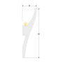 XXLED Cornice in polistirolo - per strisce LED - 2 metri
