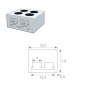 XXLED Connettore a vite per strisce LED SMD - 10 mm - IP20 - vista tecnica