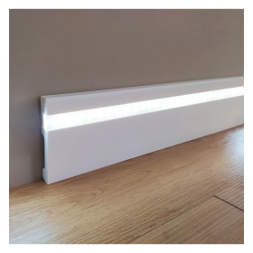 Plinthe en polystyrène - Avant - pour bandes LED - 2 mètres