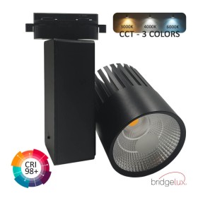 XXLED LED Strahler 40W GRAZ Schwarz BRIDGELUX Chip 1-Phasen Schienensystem CRI +98 - CCT