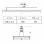 XXLED LED Strahler 75W - LINEAR ARENDAL - Philips Xitanium - Weiss - 3-Phasen Schienensystem - 58cm - Detailansicht
