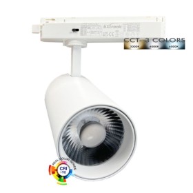 XXLED LED-Scheinwerfer 40W - 34W NEW MAYA Weiss Einkreis-Schienensystem - CCT - CRI+92 - UGR13 - 120Lm/W