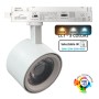 XXLED LED-Schienenstrahler 40W - 28W ODENSE Weiss für Einphasen-Stromschiene - CCT - CRI+92 - UGR13 - 24º