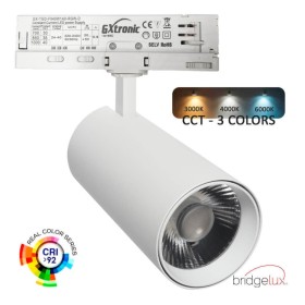 XXLED LED-Spot 40W - 30W NEW MAYA Weiss Dreiphasenschienen - CCT - CRI+92 - UGR13 - HOHE LUMEN