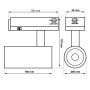 XXLED LED-Spot 40W - 30W NEW MAYA Weiss Dreiphasenschienen - CCT - CRI+92 - UGR13 - HOHE LUMEN
