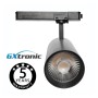 XXLED Projecteur LED 40W - 34W NEW MAYA Noir Rail monophasé - CCT - IRC+92 - UGR13 - 120Lm/W - vue technique