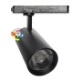 XXLED Projecteur LED 40W - 34W NEW MAYA Noir Rail monophasé - CCT - IRC+92 - UGR13 - 120Lm/W