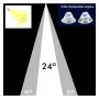 XXLED Projecteur LED 40W - 34W NEW MAYA Noir Rail monophasé - CCT - IRC+92 - UGR13 - 120Lm/W - vue technique