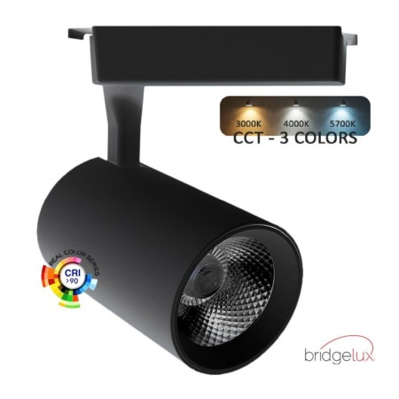 XXLED Proiettore LED 30W PARMA Nero Binario monofase - CCT - CRI+92 - 48º