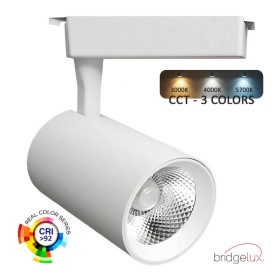 XXLED LED-Strahler 30W PARMA Weiss Einphasenschiene - CCT - CRI+92 - 48º