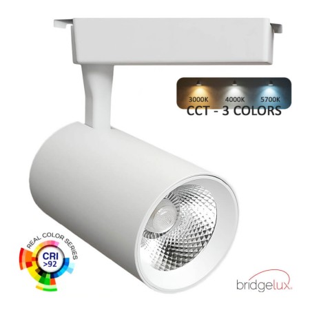 XXLED Proiettore LED 30W PARMA Bianco Binario monofase - CCT - IRC+92 - 48º