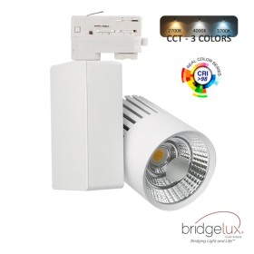 XXLED LED-Strahler 40W GRAZ Weiss Bridgelux-Chip 3CCT - Dreiphasenschiene - 4400Lm - CRI +98