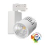 XXLED LED-Strahler 40W GRAZ Weiss Bridgelux-Chip 3CCT - Dreiphasenschiene - 4400Lm - CRI +98 - technische Ansicht