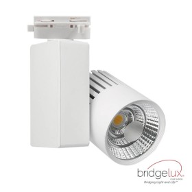 Projecteur LED 40W GRAZ Blanc Chip Bridgelux 3CCT - Rail monophasé - 4400Lm - IRC +98
