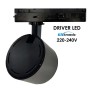 XXLED Proiettore LED 40W-28W Monofase - ROMA Nero - Driver GxTronic - Ottica Regolabile 24º-60º - UGR13