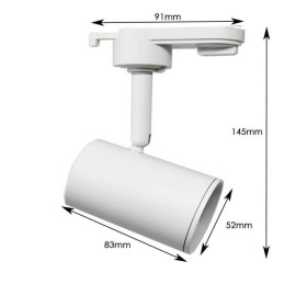 Lampe sur rail BLANC pour lampe GU10