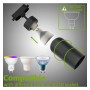 XXLED Proiettore a binario - BORNE NERO - Per lampade GU10 - Alluminio monofase - vista dettagliata