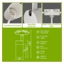 XXLED Schienenstrahler - BORNE WEISS - Für GU10-Lampen - Monophasiges Aluminium - technische Ansicht