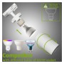 XXLED Schienenstrahler - EMMEN WEISS - für GU10-Lampe - Einphasig - Detailansicht