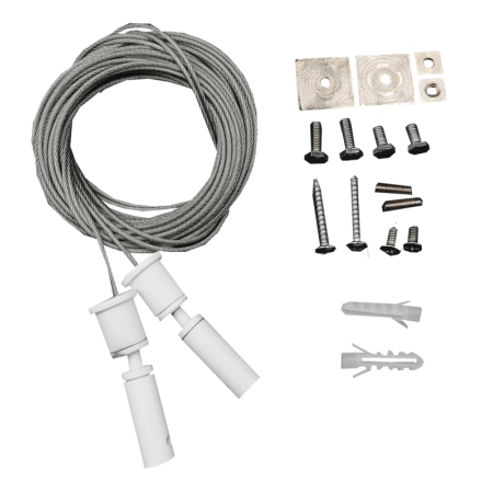 XXLED Universelles Hängekit - Weiss - mit 3m Kabel - Packung mit 2 Einheiten