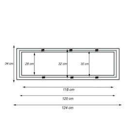 Cadre encastrable pour panneaux LED 120x30 cm
