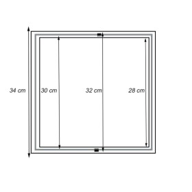 Cadre encastrable pour panneaux LED 30x30 cm