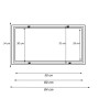 XXLED Cornice incassata per pannelli LED 30x60 cm - vista dettagliata