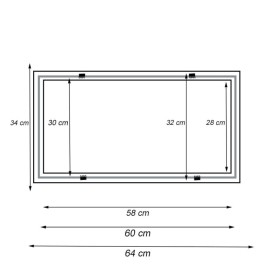 Cadre encastrable pour panneaux LED 30x60 cm