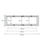 XXLED Einbaurahmen für LED-Panele 60x120 cm - Detailansicht